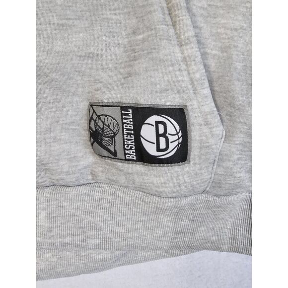 NWT NBA Brooklyn Nets Ultra Game Men's Basketball Pullover Gray Hoodie Sz Med - Picture 2 of 13